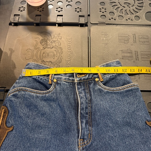 VINTAGE LAWMAN WOMENS JEANS WITH FAUX LEATHER DETAIL - Picture 9 of 14
